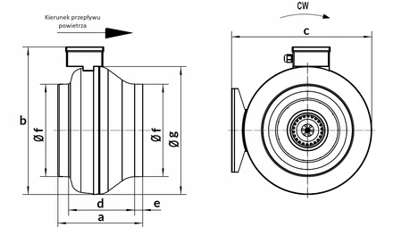 Kanálový ventilátor 125 mm s výkonem 310 m3/h